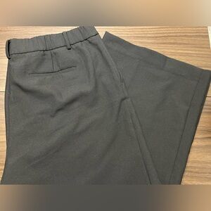 Talbots Black Women’s XL Cropped Belted Wide-Leg Pants